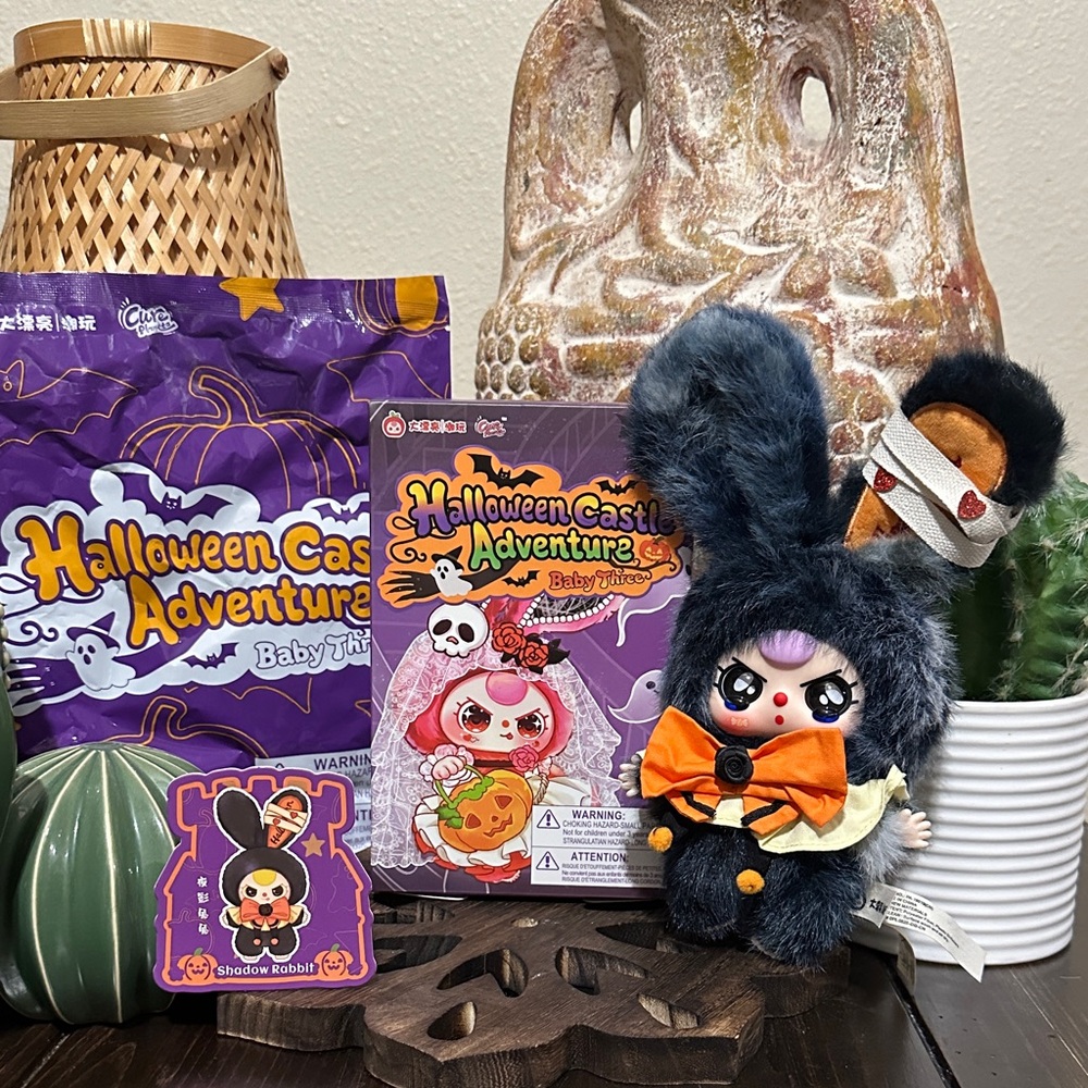 Baby Three Halloween Castle Adventure Shadow Rabbit Plush